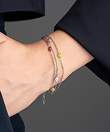 925 Ayar Gümüs Nazar Boncuklu Bileklik