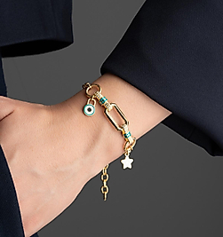 925 Ayar Gümüs Altın Kaplama Bileklik