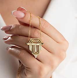 925 Ayar Gümüs Altın Kaplama Kolye