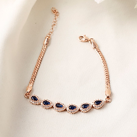 925 Ayar Damla Taşlı Gümüs Bileklik