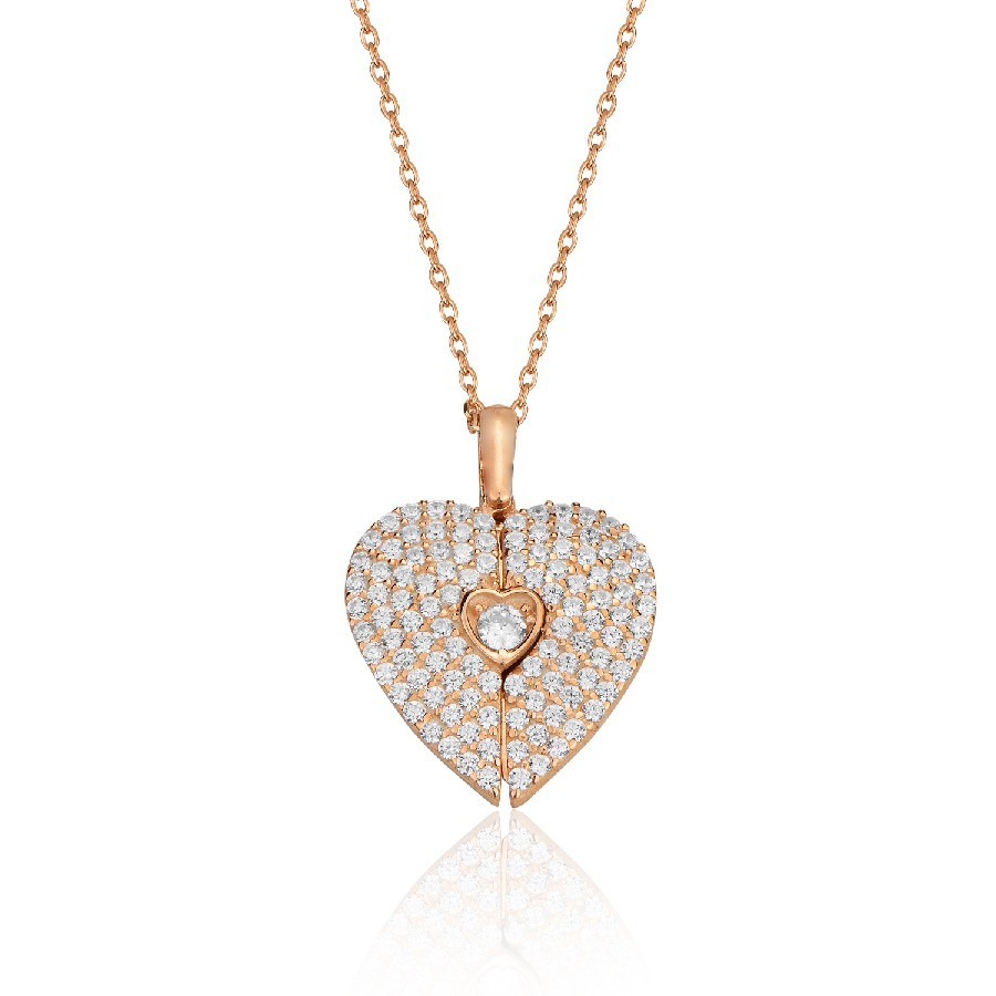 Kişiye Ozel Kapllı Bayan Gümüş Kolyesi